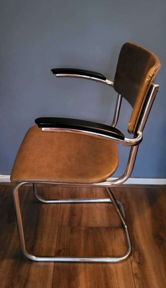 Image 1 of Gispen 207 tubular frame chair Willem Hendrik Gispen 1940's