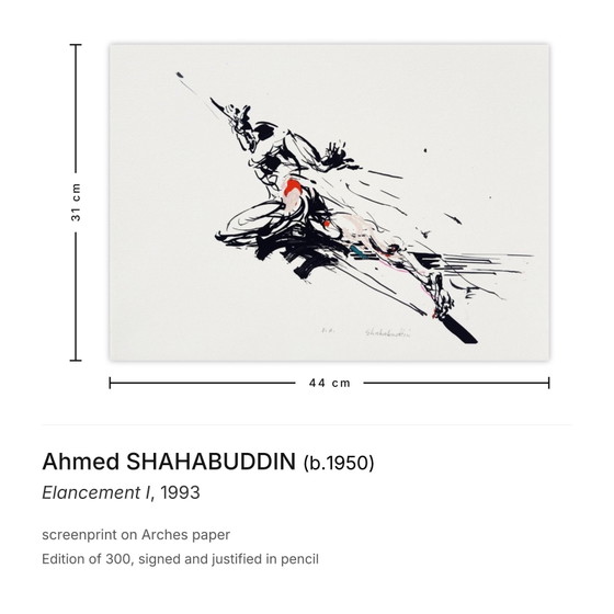 Image 1 of Ahmed SHAHABUDDIN Elancement I Serigrafía firmada 1993