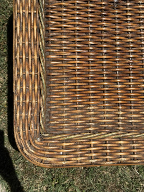 Geflochtener Rattan-Couchtisch - 1970er Jahre – Couchtische, Korbgeflecht, Vintage (photo 13 of 13)