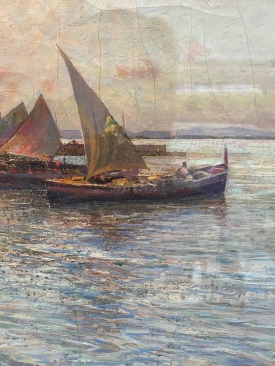Seascape Oil Painting on Board by Fausto Pratella, 1950s – Paintings & Drawings (photo 10 of 15)