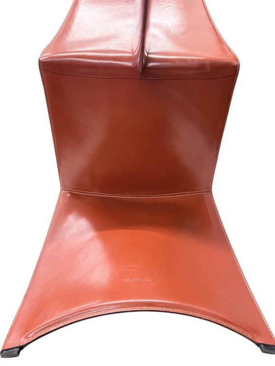 Image 1 of Italian Modern Red Leather Chair by Philippe Starck, 1980s