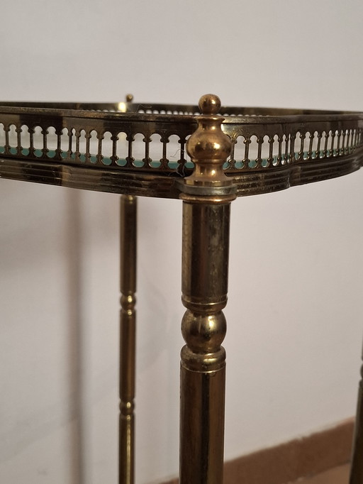 Carrello Bar vintage anni 60s in ottone en vetro