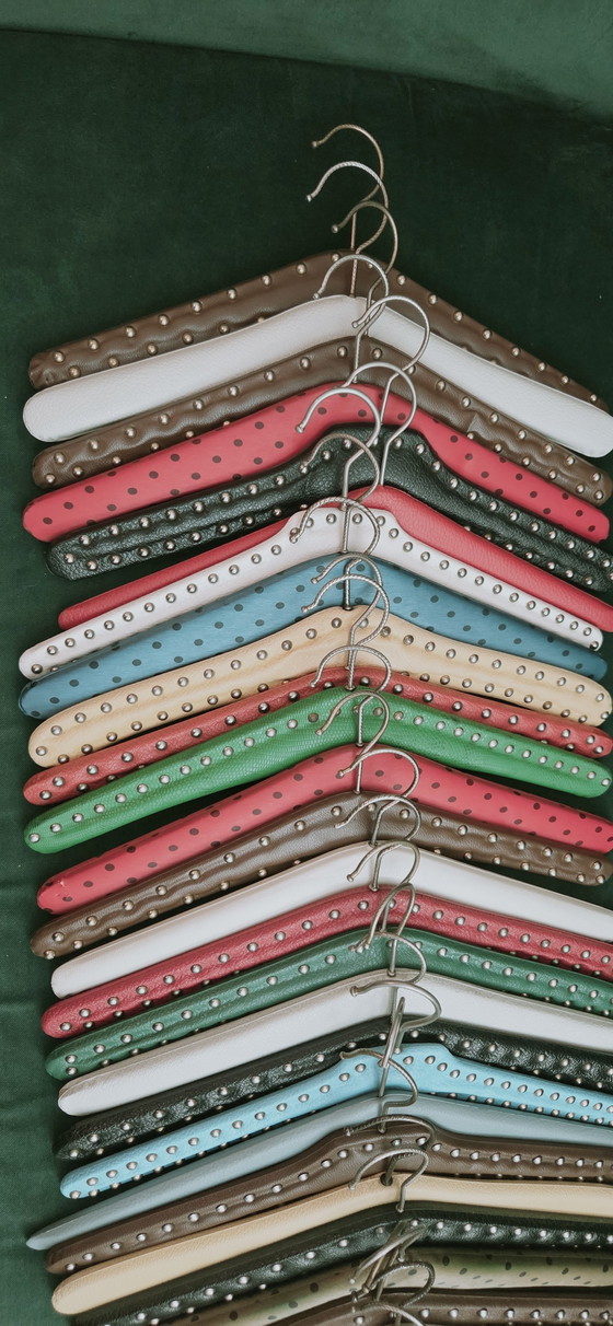 Image 1 of Leatherette hangers from the 60s/70s