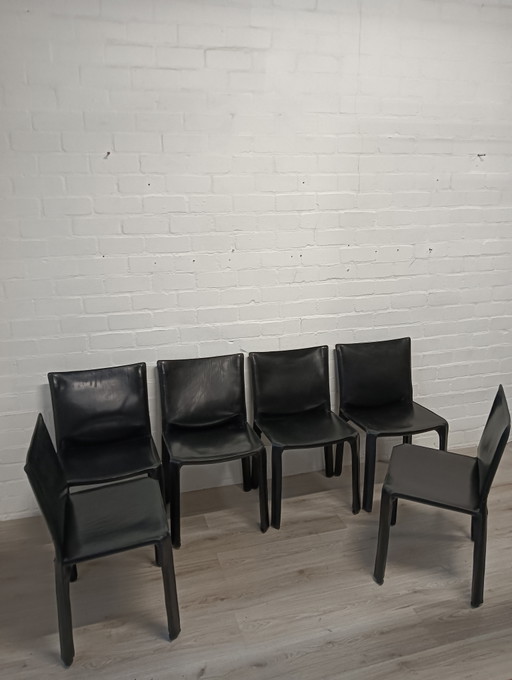 6 x Cassina Cab Stuhl, Mario Bellini