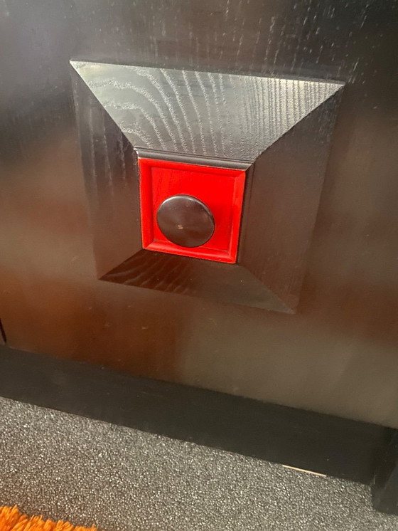 Image 1 of Alter schwarzer De Coene Wandschrank