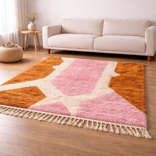 Luxe handgemaakt vloerkleed 200cm x 300cm