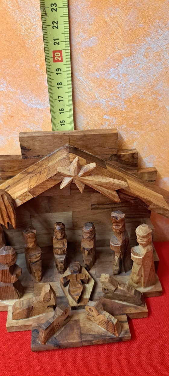 Crèche de Jérusalem faite à la main, Sculptures, Bois, Marron (photo 7 sur 10)