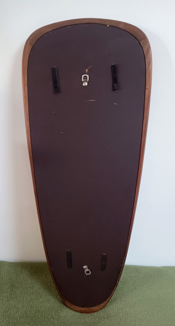 Mid-Century Deense Teak Wandspiegel – Organisch Design – Ca. 1965-1975 – Glass, Wood (photo 12 of 20)