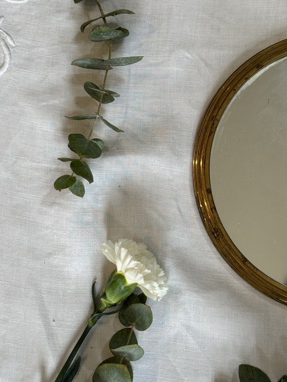 Image 1 of Vintage gouden spiegel dienblad