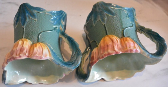 Image 1 of Thulin Pottery - 2 Vazen - #288 - Earthenware - Pair of Art Deco Vases