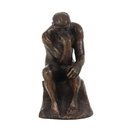 Naar Auguste Rodin Le Penseur De Denker Reproductie In Brons – Decoratieve objecten, Bronze (photo 2 of 10)