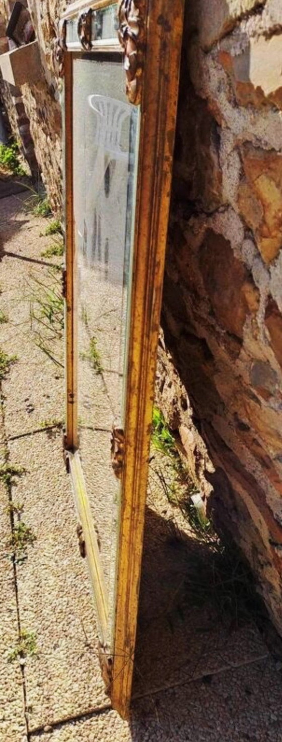 Image 1 of DeKnudt vergulde afgeschuinde spiegel België 20e eeuw