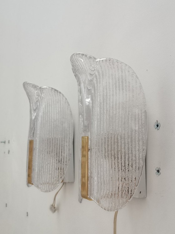 Image 1 of Coppia di lampade da parete di Carl Fagerlund per Orrefors, anni '70