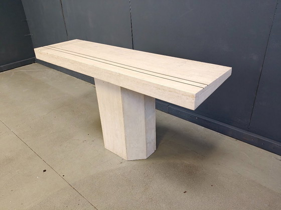 Image 1 of Console en travertin de Roche Bobois, 1970