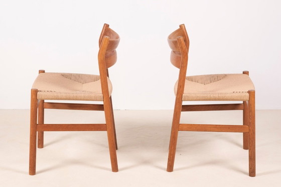 Image 1 of 2x Børge Mogensen BM1 Silla de comedor de roble, años 50 Dinamarca