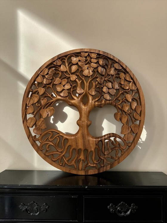 Árbol de la Vida de madera hecho a mano – decoración de pared – 60 cm – Wood (photo 3 of 5)