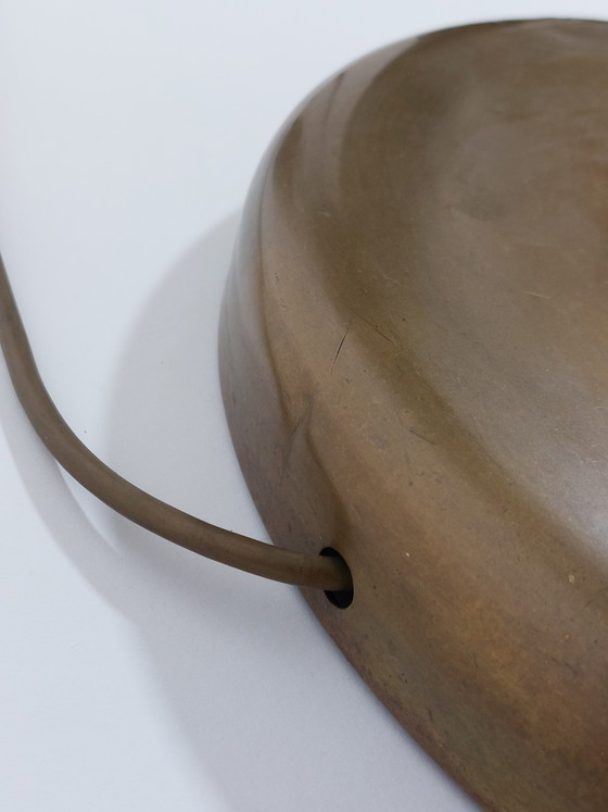 Image 1 of Lampada da terra vintage in ottone, decorazione a colonna