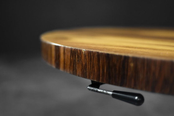 Image 1 of Vintage Mid-Century German Modern Round Rosewood Coffee Table from Ilse Möbel, 1970s