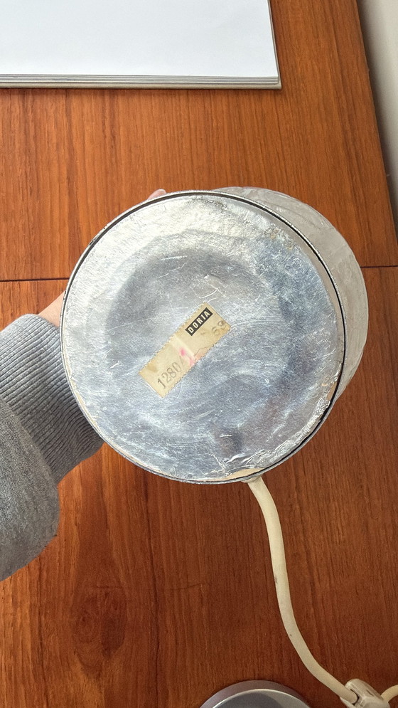 Image 1 of Lampade da tavolo spaziali cromate e in vetro di Doria Leuchten