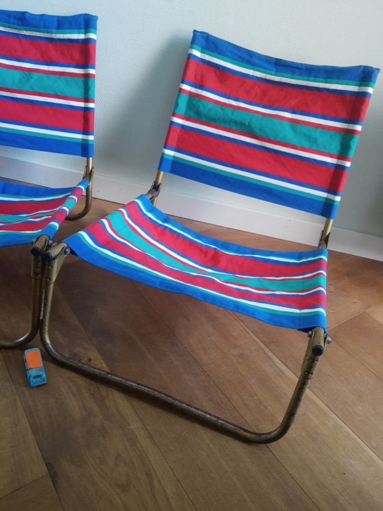 Image 1 of Set aus Lafuma-Campingstühlen aus den 60er-70er Jahren
