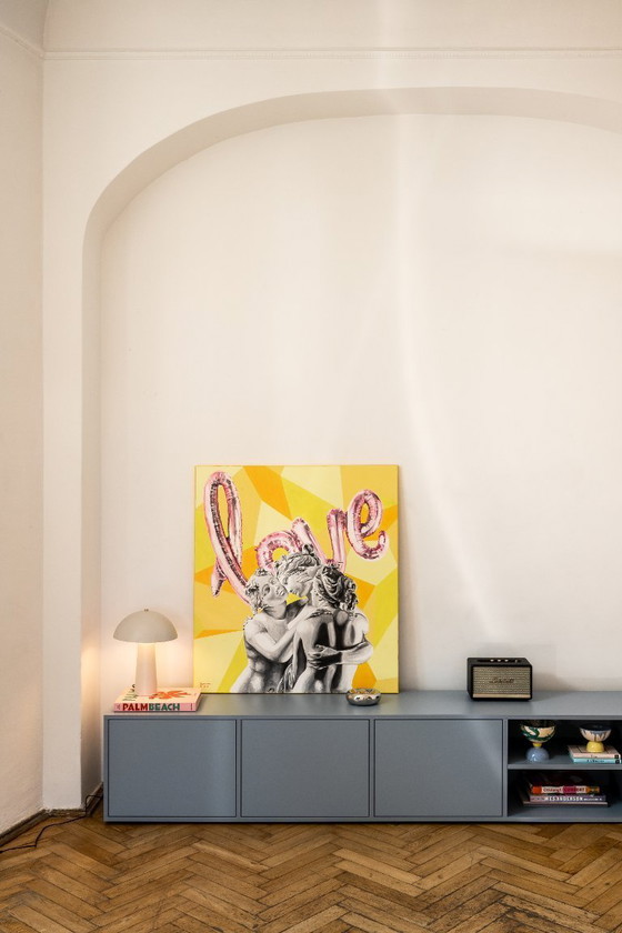 Image 1 of Modernes blaues TV-Möbel von Kondor - Neuwertig, nur für Fotoshootings verwendet