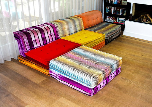 Sofá Roche Bobois Mah Jong composición de alta costura de 11 piezas