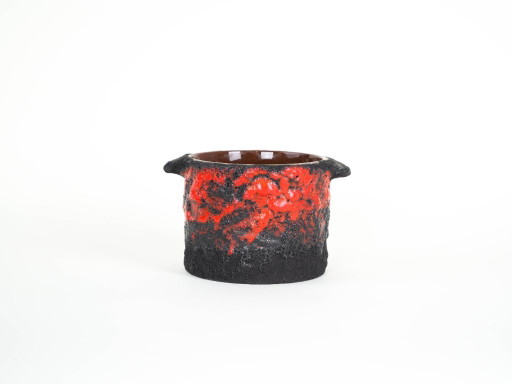 Ceramic vase, Fat Lava, German design, 1960s, made in Germany