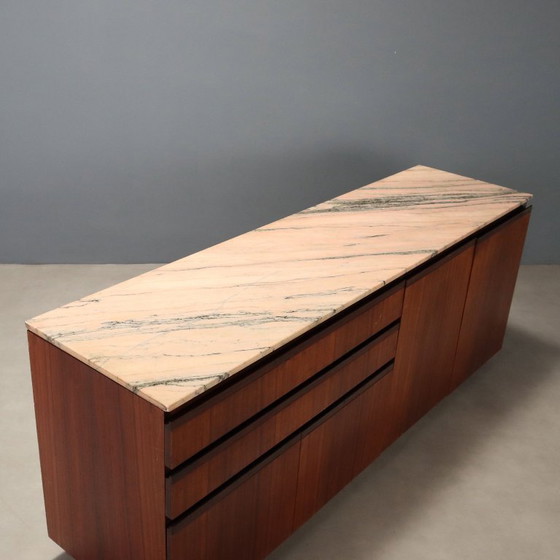 Buffet des années 1960 en bois et marbre – Buffet bas, Wood (photo 10 of 12)