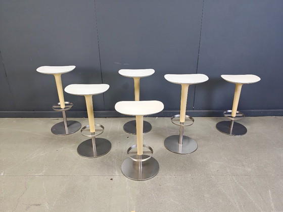 Image 1 of Set of 6 bar stools by Arper, 1990s