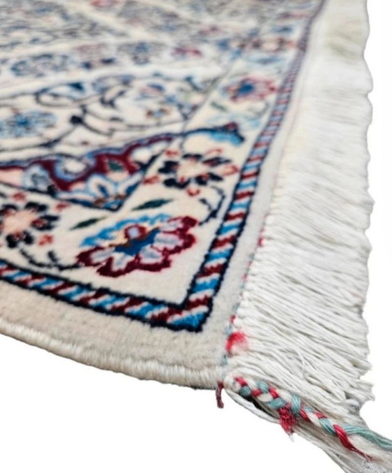 Image 1 of Hand-knotted Persian wool Nain rug runner Fine 60x193cm