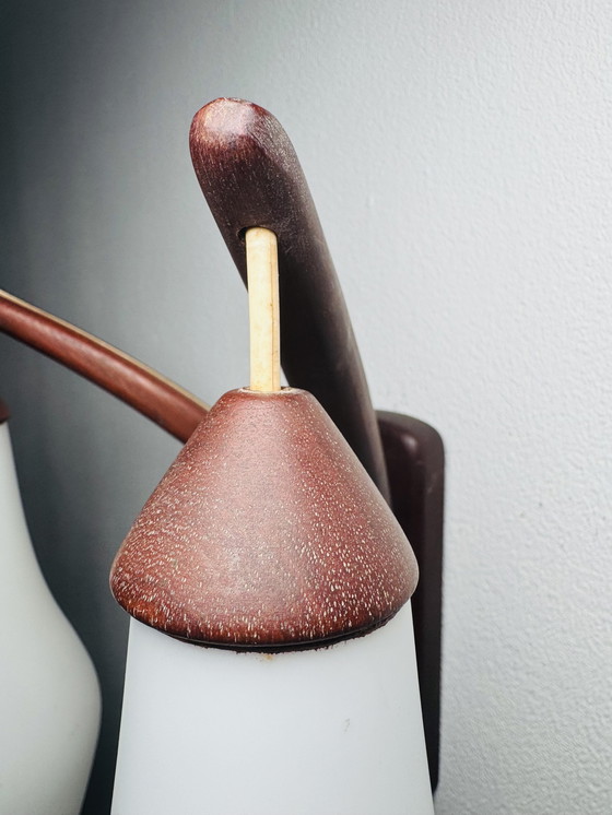 Image 1 of lampada da parete a doppio braccio di UNO & ÖSTEN KRISTIANSSON per LUXUS, SVEZIA, 1960