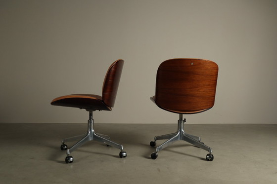 Image 1 of ‘Parioli’-bureaustoelen van Ennio Fazioli voor MIM Roma, Italië, jaren 60