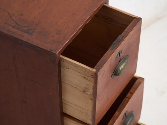 Small antique Japanese file cabinet - Showa Period (c. ) #89 – Filing cabinets, Metal (photo 22 of 40)