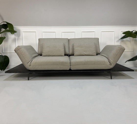 Image 1 of Rolf Benz Aura Fabric Gray Designer Sofa Couch With Relax Function