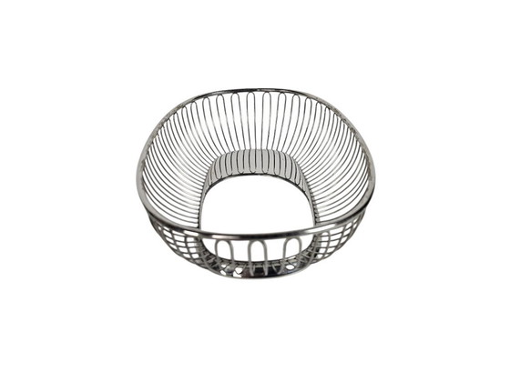 Ettore Per Alessi - Alfra Alessi - Cesto Pane - Filo d'Acciaio - Anni '60 – Accessori da tavola, Metal, rvs (photo 7 of 8)