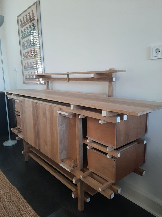 Rietveld buffetkast blank eiken, Dressoirs, Hout, Beige (foto 4 van 5)