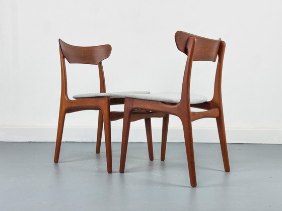 Image 1 of Sillas de comedor danesas de teca de Schionning & Elgaard, década de 1960, juego de 4