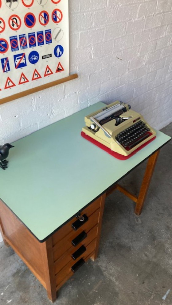 Image 1 of Retro vintage mid-century (school) desk