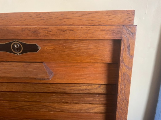 Image 1 of Armario con persiana enrollable Archivador Mueble para música Años 60 Francés