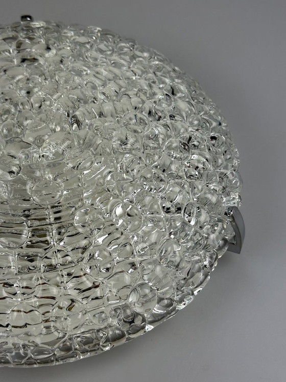 Image 1 of 60s 70s Lamp Plafoniere Inbouw Ijsglas Space Age Design