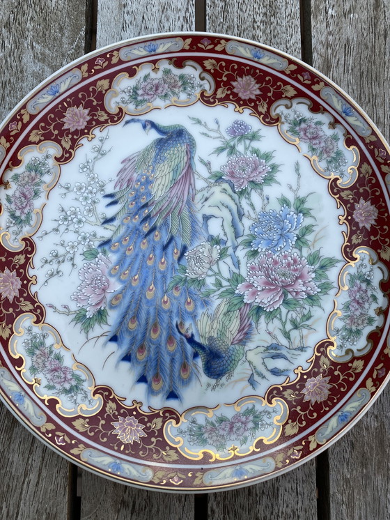 Image 1 of Chinese vintage peacock plate