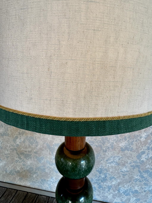 Kaiser Leuchten ceramic and wood lamp