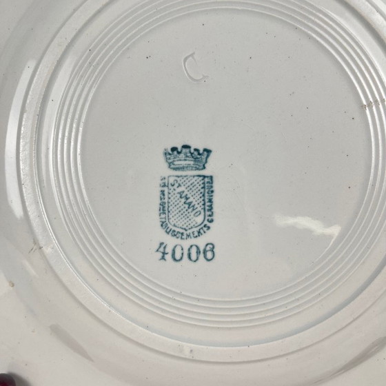 Image 1 of Set of 4 St Amand dinner plates, circa 1930, ironstone