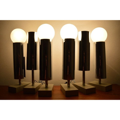 Conjunto de 6 lámparas de pared vintage de Motoko Ishii