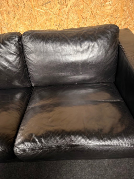 Image 1 of Machalke Design Leather Sofa Model Pablo Black