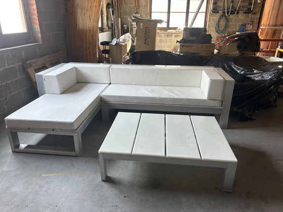 Image 1 of Gandia Blasco Design-Lounge-Set – Ecksofa + Couchtisch