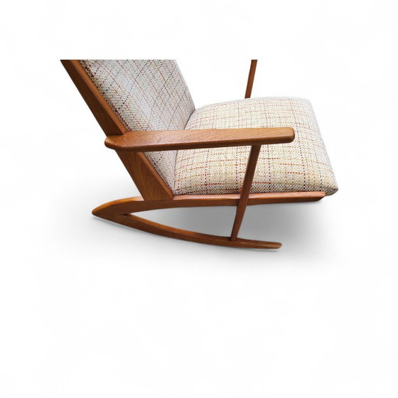 Image 1 of Boomerang schommelstoel model 87 Søren Jensen v. Tønder Møbelwærk ​​Deens midden eeuw