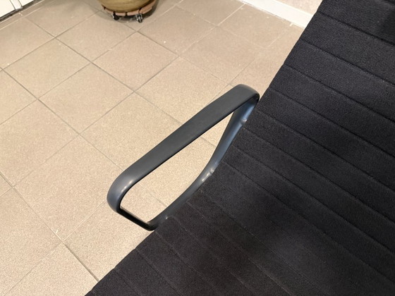 Image 1 of Vitra | Charles & Ray Eames | EA124 Lounge Chair | Black Hopsak & Black Aluminium | 1x