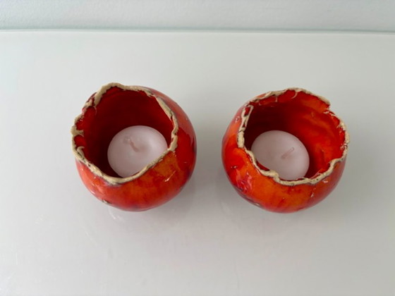 Portacandele a Tulipano Artigianali – Pezzi Unici Fatti a Mano – Ceramic (photo 9 of 10)