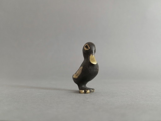Walther Bosse bauhaus painted bronze duck sculpture 1950s